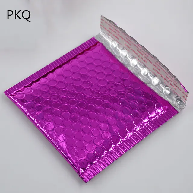 15*13cm Glossy Black Wrap Glitter Metallic Bubble Mailer Bag Gift Bag