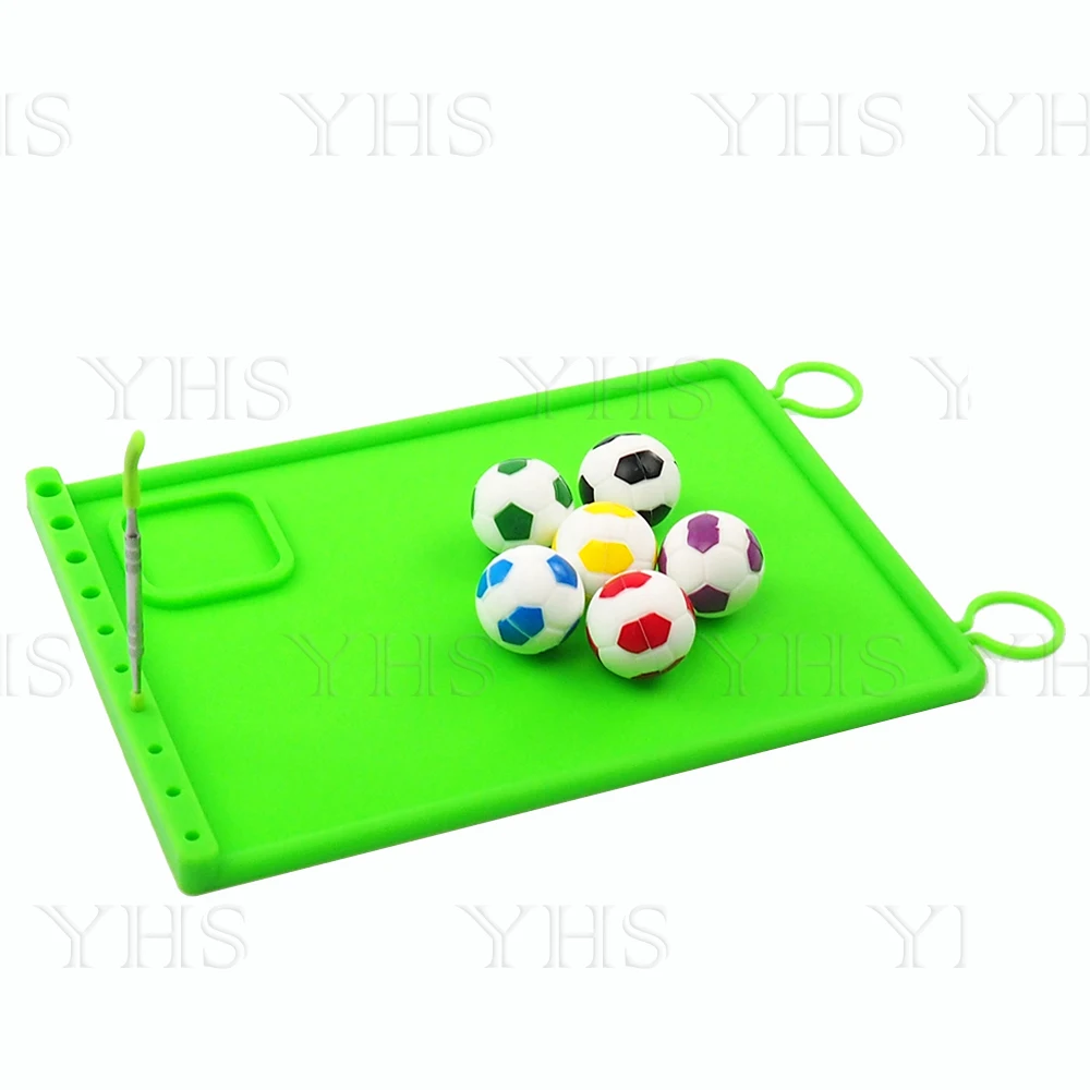 

8ML a set of football Silicone Container & dab tool & dab mat Silicone Container For Oil Crumble Honey Wax Silicone Jars Dab