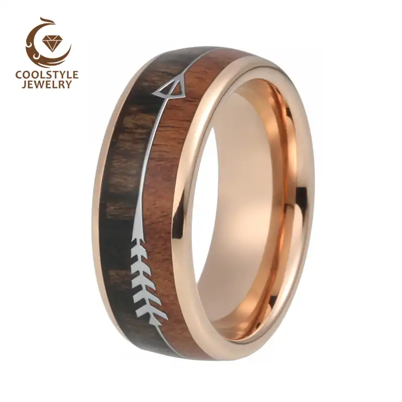 mens wedding bands tungsten and wood