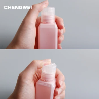 

50ml White Empty Plastic Bottle With Disk Cap Liquid Container Living Essentials 20Pcs/Lot