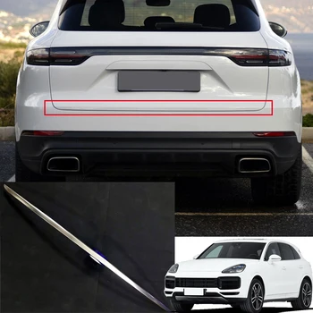 

(Only Fit For European Car Model) Exterior Rear Tailgate Lid Bottom Strip Trim Stainless Steel For Porsche Cayenne 2018 2019