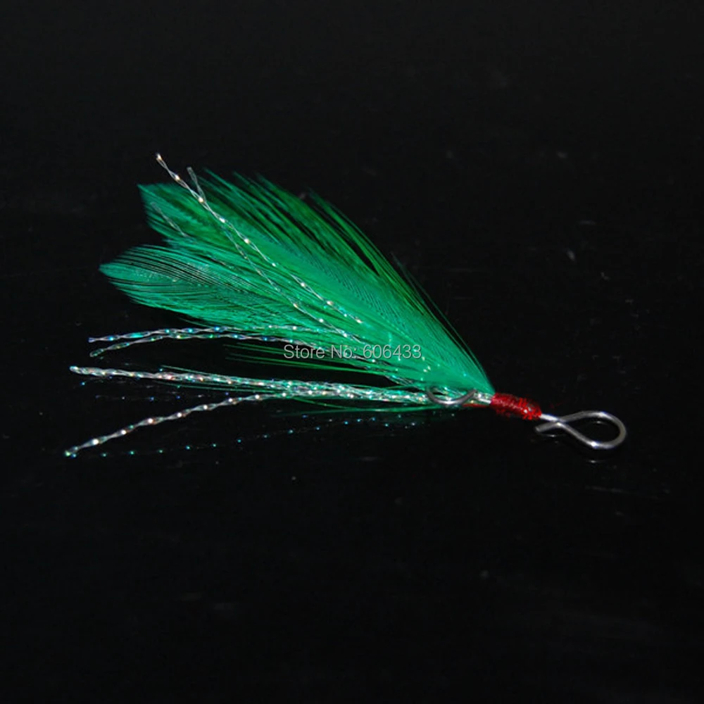 50PCS Fishing accessories Lure Minnow Popper Spoon Hook hang Feather