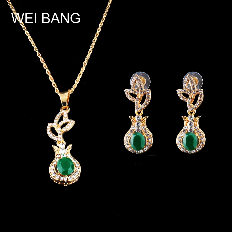 Jewelry Earrings And Necklace For Women Flower Pattern Green Resin Nigerian Wedding African Beads Set Wholesale | Украшения и