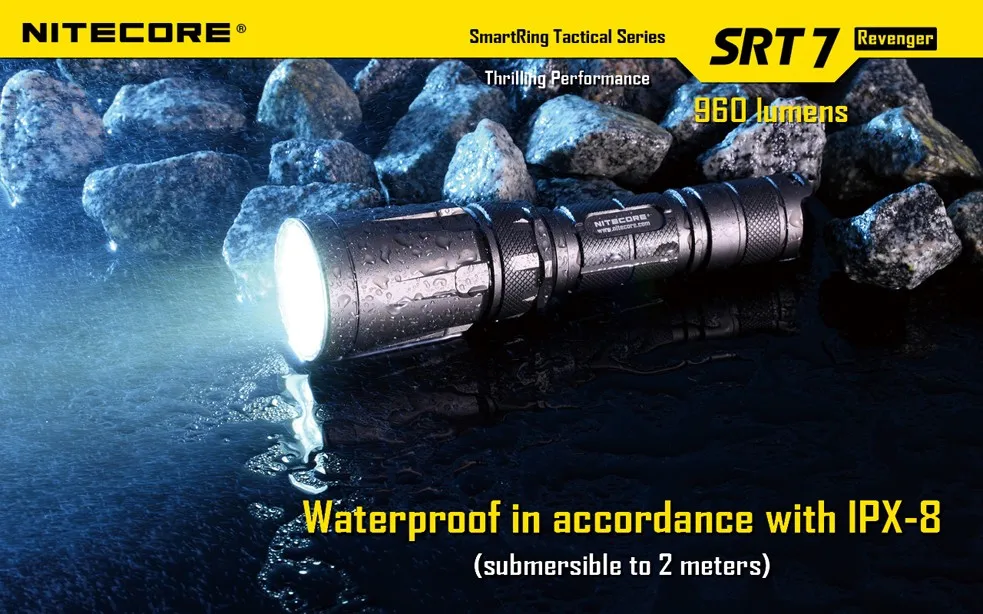 Nitecore SRT7 фонарик с nitecore nl189 18650 3400 мАч батареи XM-L2 960lm умный кольцо селектор Поиск Факел Цвет зеленый, синий красный