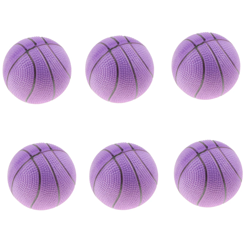 6pcs Mini Bouncing Jumping Ball Indoor Outdoor Kids Pretend Play Mini Basketball Ball Game Party Bag Fillers Kid Pet Toy Gifts