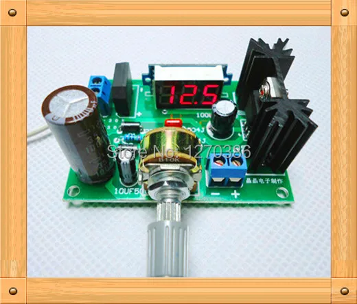 

Free Shipping!!! LM317 power board surge plates 2A / 317 adjustable power supply / with digital voltage display