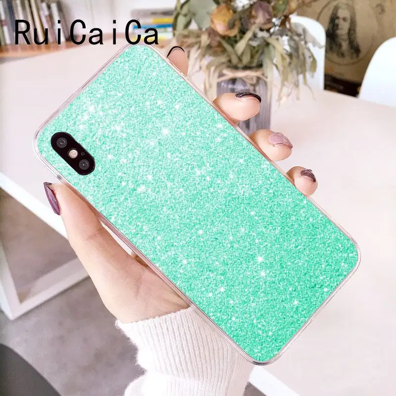 Silver Green stripe Glitter cool