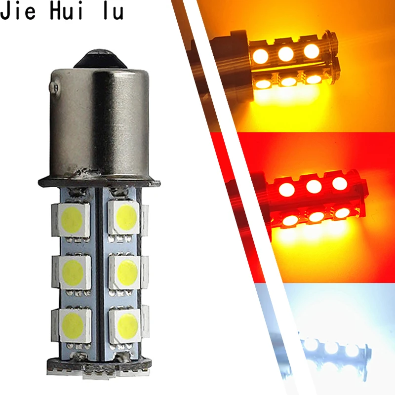 1 pcs Car 1156 1157 P21W BA15S 18 SMD 18SMD LED 5050 SMD Tail Brake Signal Side Light Bulb Reverse Lights Source Parking 2pcs 1156 автомобиль лампы 2w smd 5050 135lm задний свет for универсальный