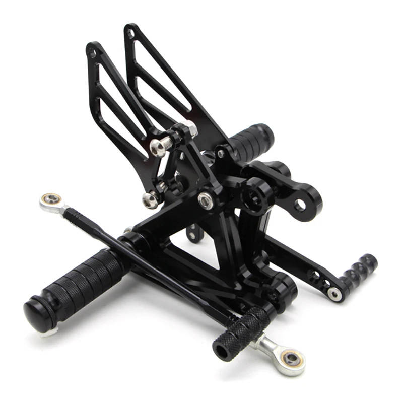 Adjustable CNC Billet Black Rearset Rear Set Footrest Foot Set Foot pegs Foot Peg For Kawasaki