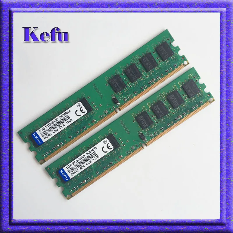 2 ГБ 2x1 PC2-6400 DDR2 800 мГц 240PIN Non-ECC DIMM памяти настольного Оперативная память полный тест