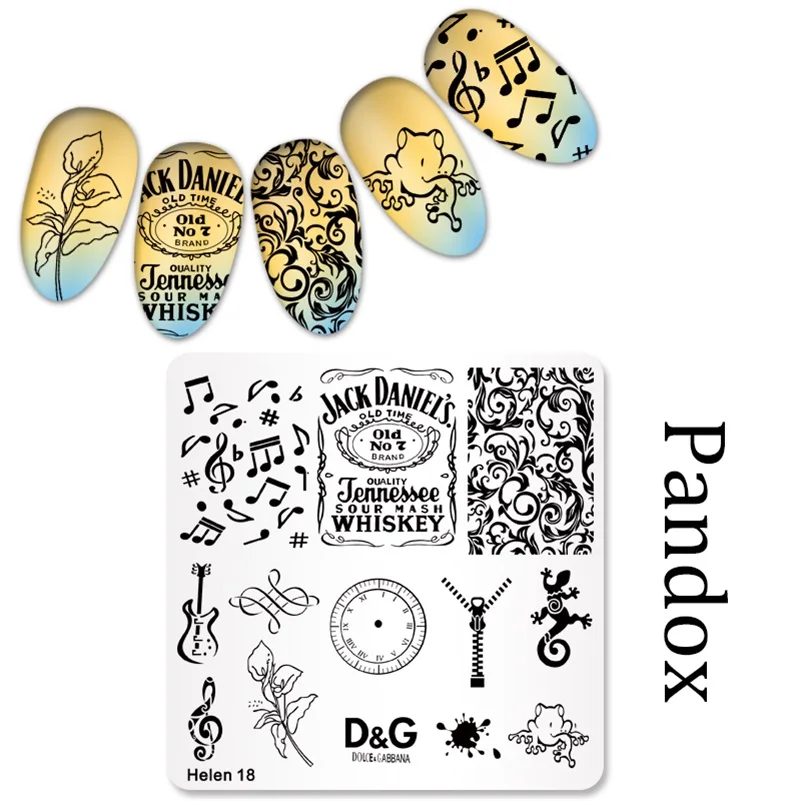 2019 Новая серия пластин для стемпинга ногтей самодельные изображения Konad Nail Art