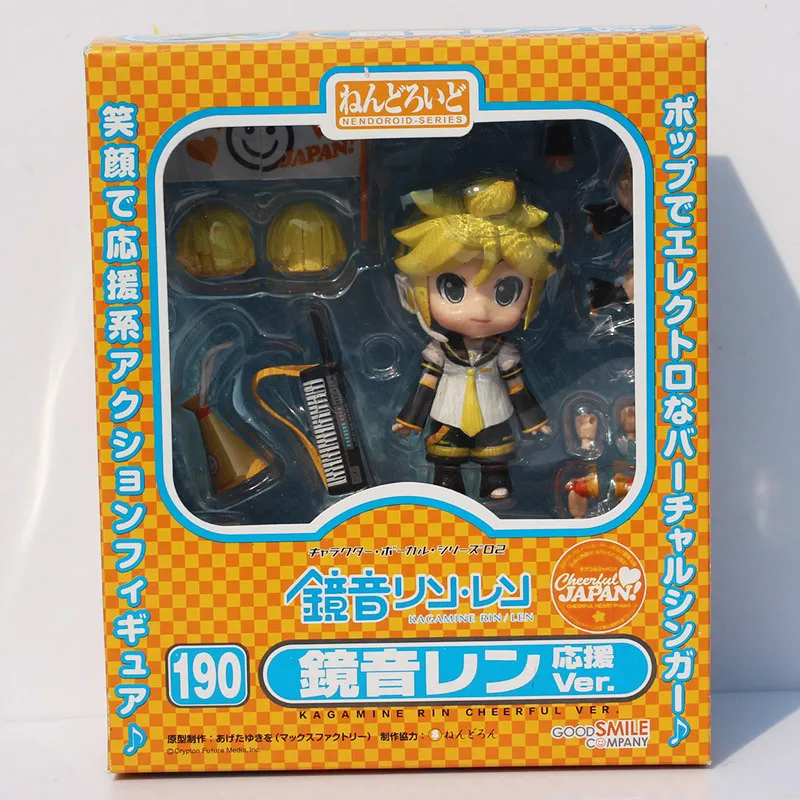 

10cm Anime Hatsune Miku Kagamine PVC Action Figure Toy Dolls Face Changeable With Box