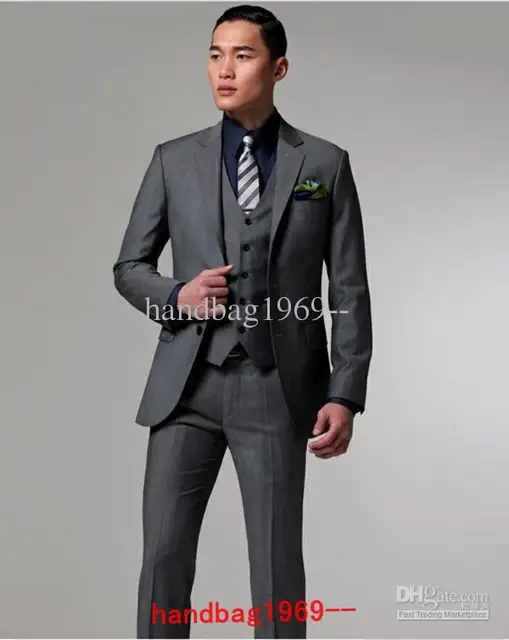 2017new Style Two Ons Charcoal Lapel Back Groom Tuxedos Best Man 2017new Style Two Ons Charcoal Lapel Back Groom Tuxedos Best Man Suits Groomsmen Men Wedding
