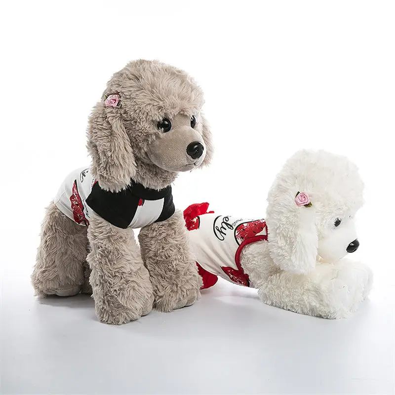 

Summer Dog Clothes Soft Cotton Cat Vest Clothing Puppy Outfit Dog Clothes For Small Dog Cat Shirt pet dog Clothing
