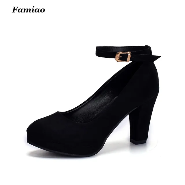 Chaussure femme talon 2017 femmes chaussures à talons hauts Étanche Boucle Sangle commune projets chaussures talon