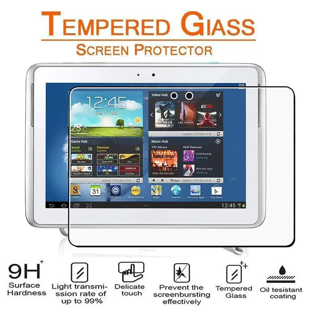 Защитное стекло для Samsung Galaxy Tab 2 закаленное 10 1 дюйма P5100 P5110 P5113 Note N8000 N8010