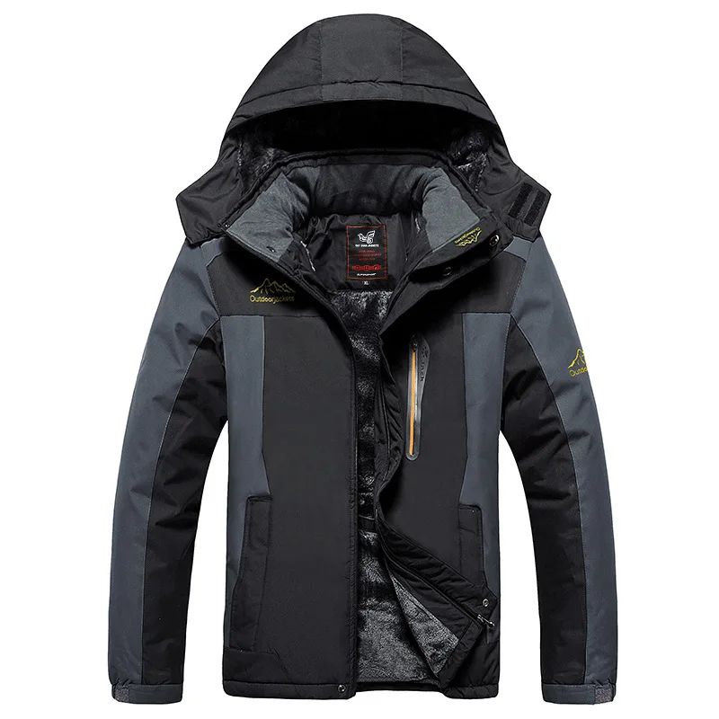 LoClimb размера плюс L-9XL бренд походные куртки мужские водонепроницаемые толстые флисовые подкладочные лыжные пальто Кемпинг Треккинг ветровка, AM200