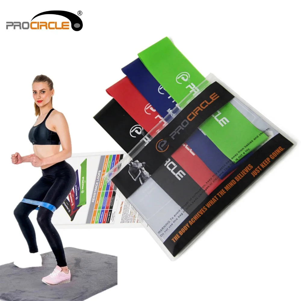 PROCIRCLE Resistance Workout Bands Loop Band Set for legs and butt Physical Therapy Fitness Exercise 12 * 2 inches PROCIRCLE Resistance Workout Bands Loop Band Set for legs and butt Physical Therapy Fitness Exercise 12 * 2 inches