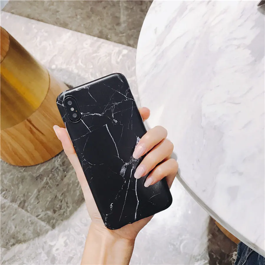 ZMDLDZSW Fashion Marble Cover for iPhone X 10 Fundas Pink Coralline Soft TPU Case for iPhone 6 6s 7 7plus 8 8plus Girl Boy Nice