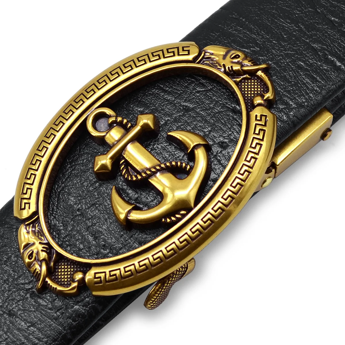 

Retro Fashion Hollow Boat Anchor Buckle Men's Belt Alloy Automatic Buckling Wear-resistant Wholesale Designer Luxury Women