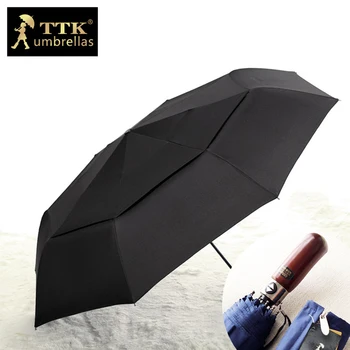 

big umbrella men corporation Windproof double layer folding TTK for man male large fishing rain sun parasol Automatic Umbrellas