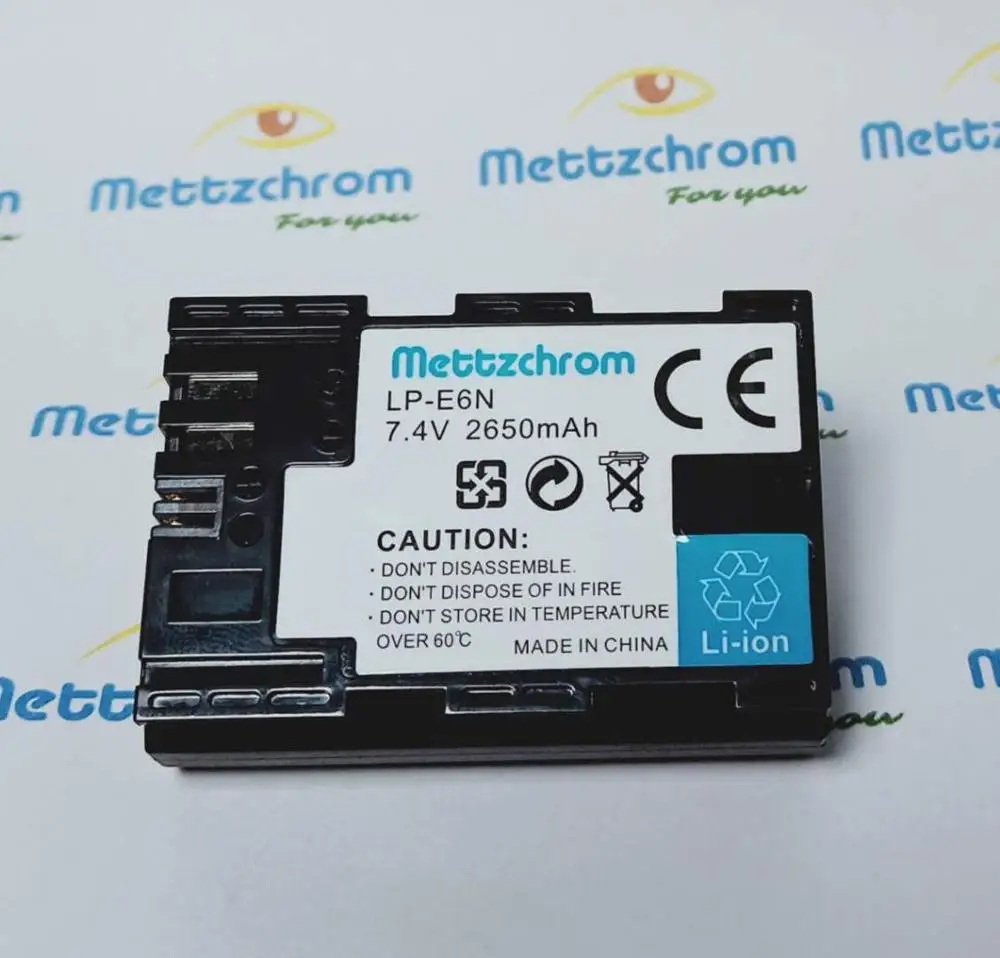 

Mettzchrom 2650mAh LP-E6N LP-E6 Battery for Canon EOS 5D Mark IV III II 6D 6D MAK II 60D 70D 7D 80D 7D MARK II