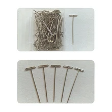 1000 шт./партия, серебряные Т-образные шпильки для изготовления париков или рассеивания 32 мм, длинные, хорошее качество, толстые, не ржавчины, Т-образные шпильки для блокировки Шарф вязаный вручную