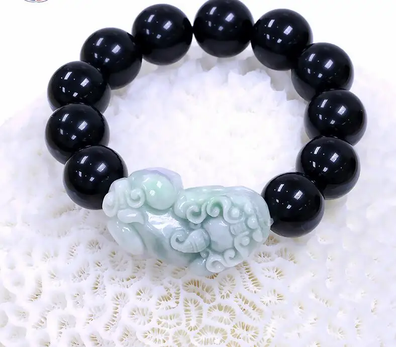 

ZCD 2017 704+++Obsidian bracelet Pi Xiu