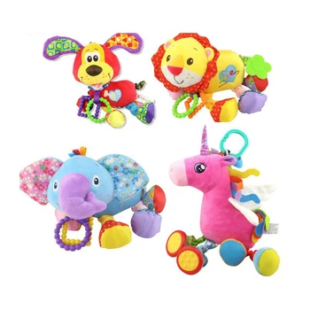 

Baby Rattles Toys Stroller Hanging Soft Toy Cute Animal Doll Baby Crib Bed Hanging Bells Toys