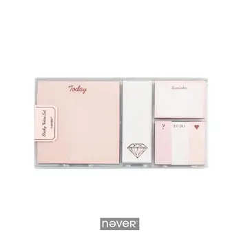 

Never Rose Gold Sticky Notes And Memo Pads Set Cute Post Note Paper Notepads Set Fashion Office Accessories Stationery Store