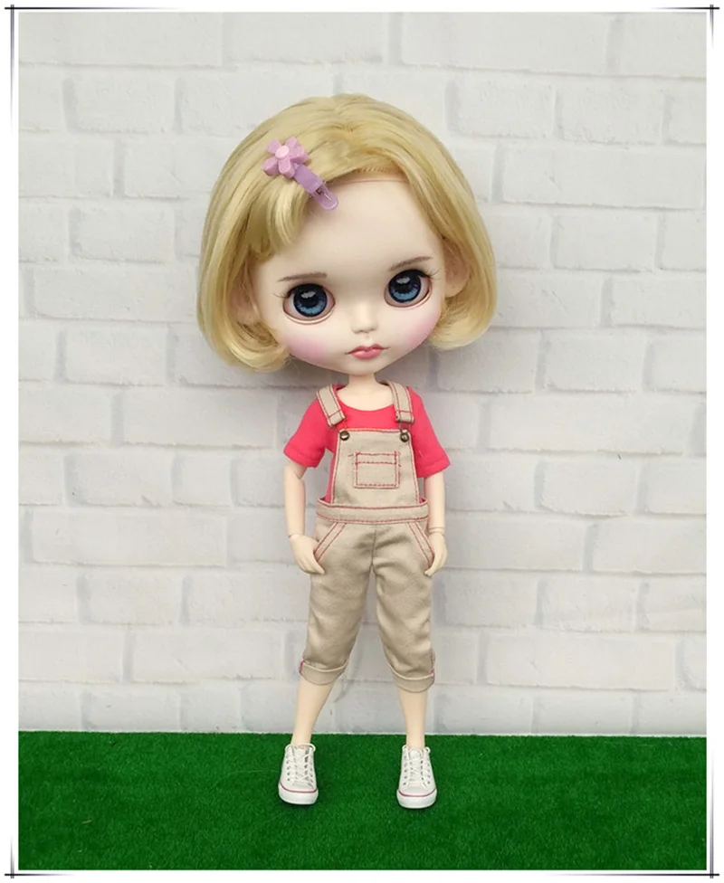 Новая Одежда для кукол Blyth, модная короткая футболка/комбинезон, комбинезон для куклы, одежда для 1/6, аксессуары для кукол(fit ob24 azone blyh 1/6 Doll