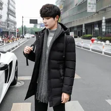 Fashion Mens cotton thick coat long cotton-padded jacket coat hooded thick long clothing Korean Youth leisure cotton winter L190 цена Fashion Mens cotton thick coat long cotton-padded jacket coat hooded thick long clothing Korean Youth leisure cotton winter L190 цены онлайн