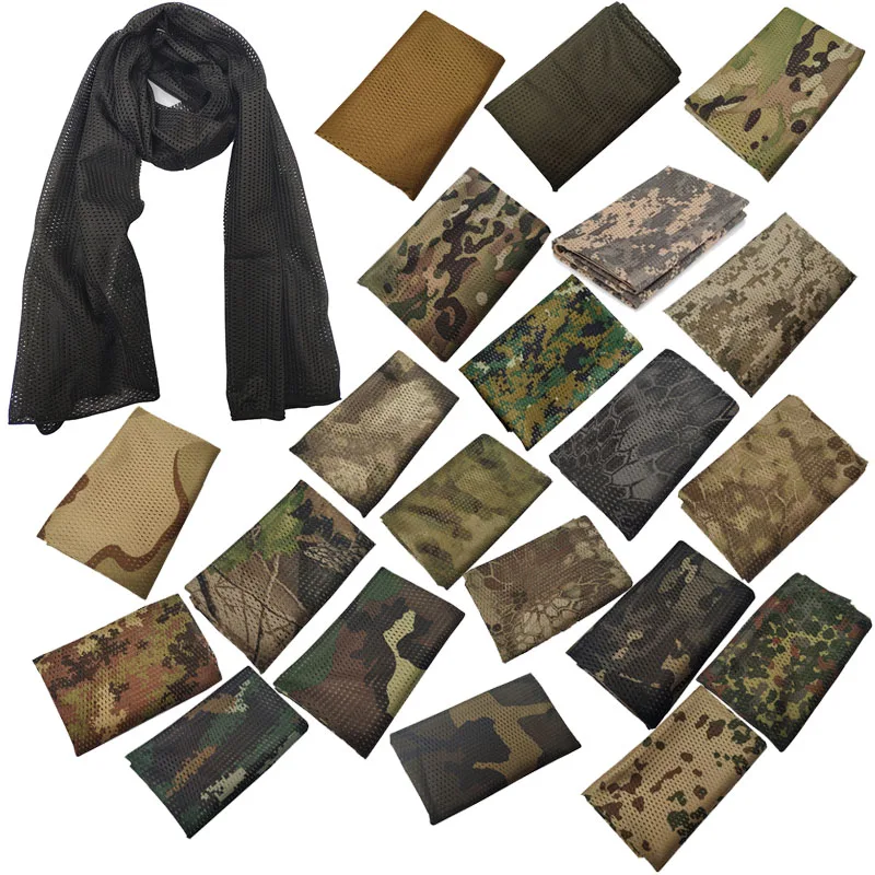 Открытый защитный шейный платок, тактический Камуфляжный шарф