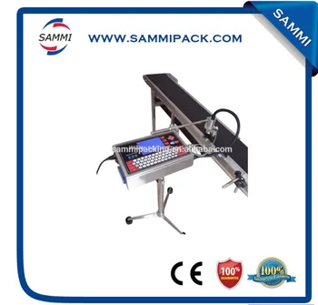 

High resolution inkjet coding machine with conveyor for printing date, batch number
