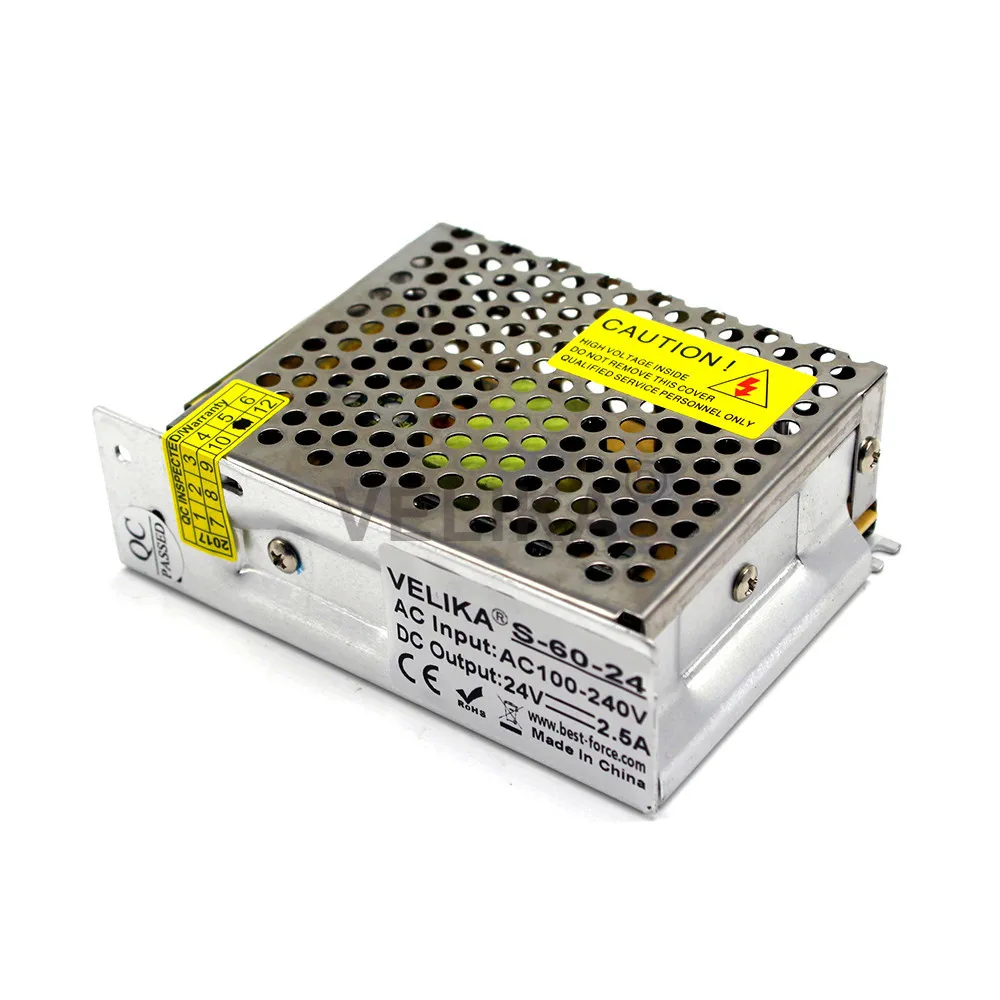 AC DC 24 В 220 A 60 Вт импульсный источник питания светодиодный трансформатор 110 в