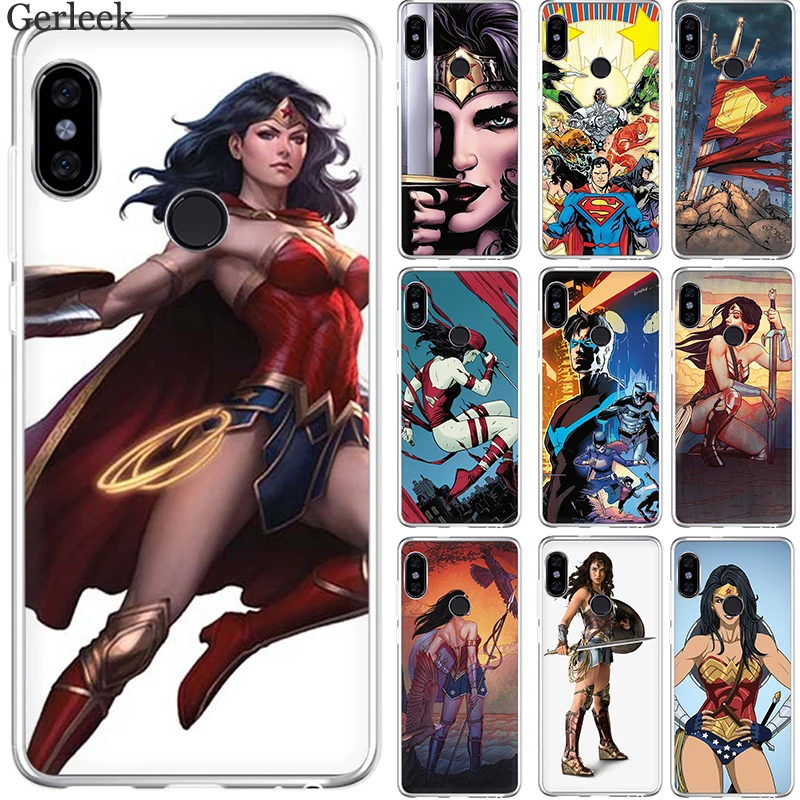

Gereleek Case Cover For Redmi Note 3 4 4X 7 5 Pro 5A A Prime Cases Wonder Woman Comics