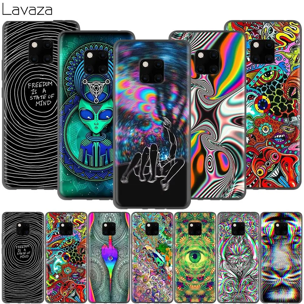 

Lavaza Psychedelic Trippy Art Case for Huawei P30 P20 P10 P9 P8 Mate 20 10 Pro Lite P Smart 2017