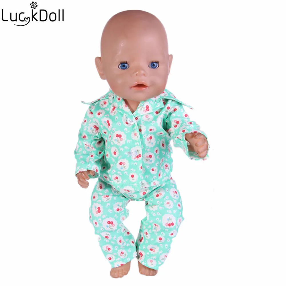 Luckydoll 15 шт. новая одежда куклы пижамы подходит 18 дюймов Американский 43 см BabyDoll аксессуары игрушки Детские лучшие рождественские подарки