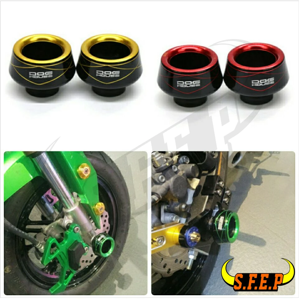 Universal Motorcycle Front Rear Fork Wheel Fall Protection Frame Slider Anti Crash Protector For