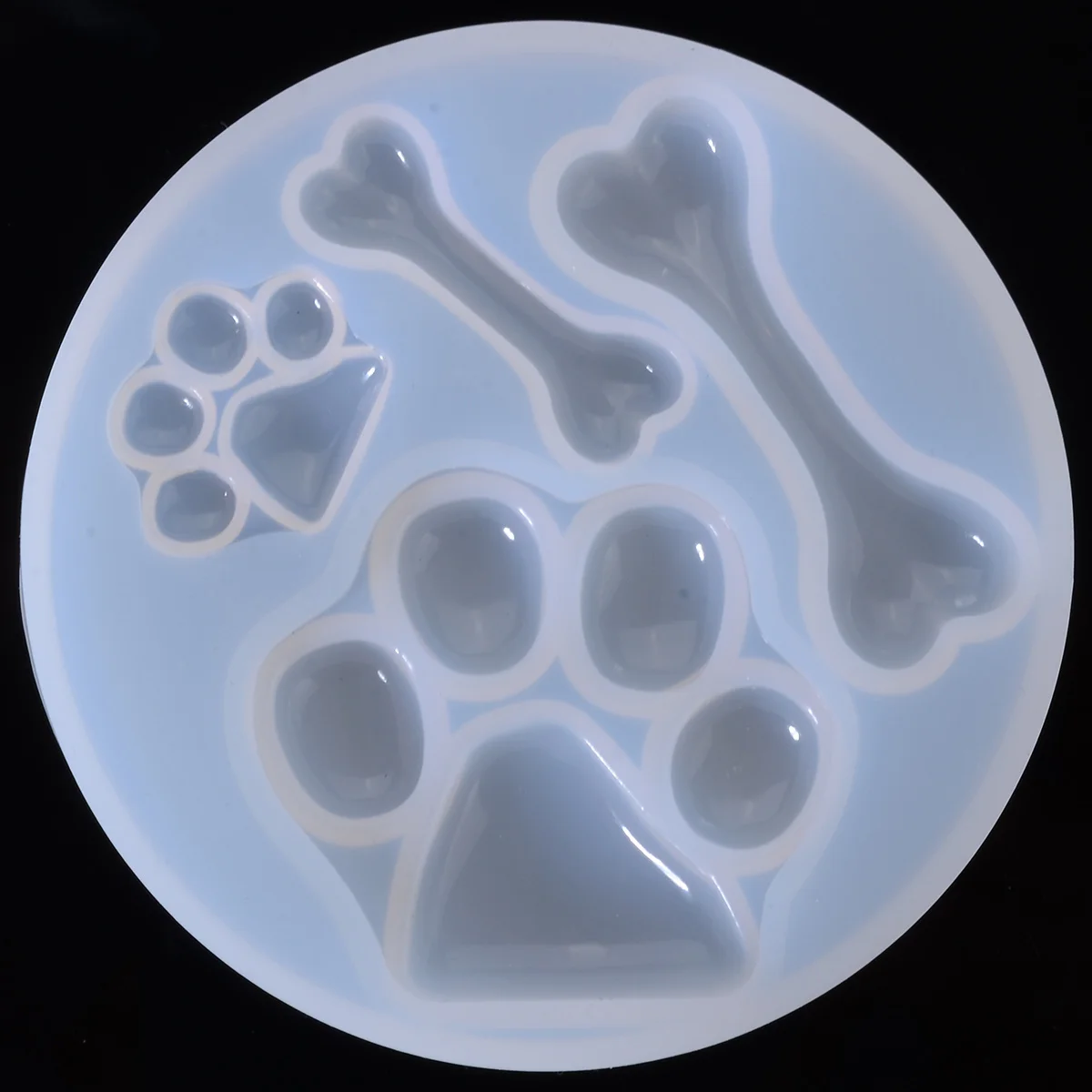 1pc 75*12mm Silicone Mold Craft Resin Paw Bones Mold DIY Lovely Jewelry Pendant Mould Home Supplies