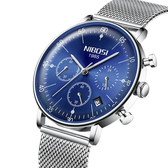 

Top Brand Luxury Chronograph Date Watch Men Military Sport Male Clock Steel Band Mens Watches Business Quartz Clocks