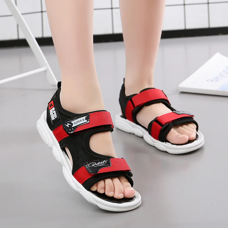 

Bear bottom boy sandals summer primary school children's beach shoes 2019 new