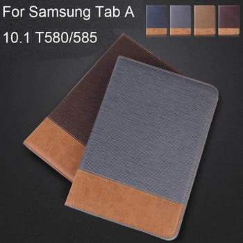 

HOT! New Flip PU leather Case For Samsung Galaxy Tab A A6 10.1 2016 T585 T580 T580N tablet stand Cover