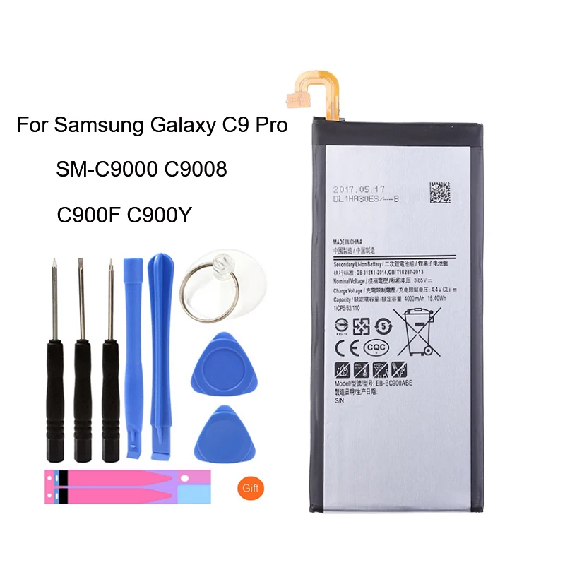 EB-BC900ABE для samsung Galaxy C9 Pro SM-C9000 C9008 C900F C900Y Аккумулятор для телефона 4000 мАч сменный аккумулятор