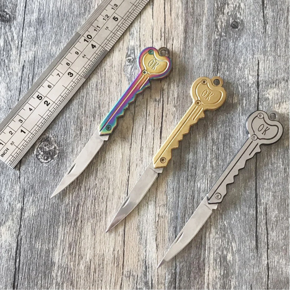 Новый мини-нож в виде ключа лагерь Открытый брелок раза открытие Открыватель карман посылка выживания гаджет Multi Tool Blade Box Kit