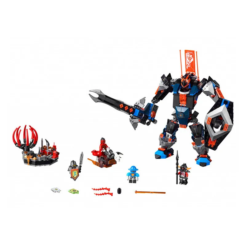 

gifts Pogo Bela 10519 Nexus Knights The Blacks Mech Clay Moltor Robot Models Building Blocks Bricks Compatible Legoe Toys