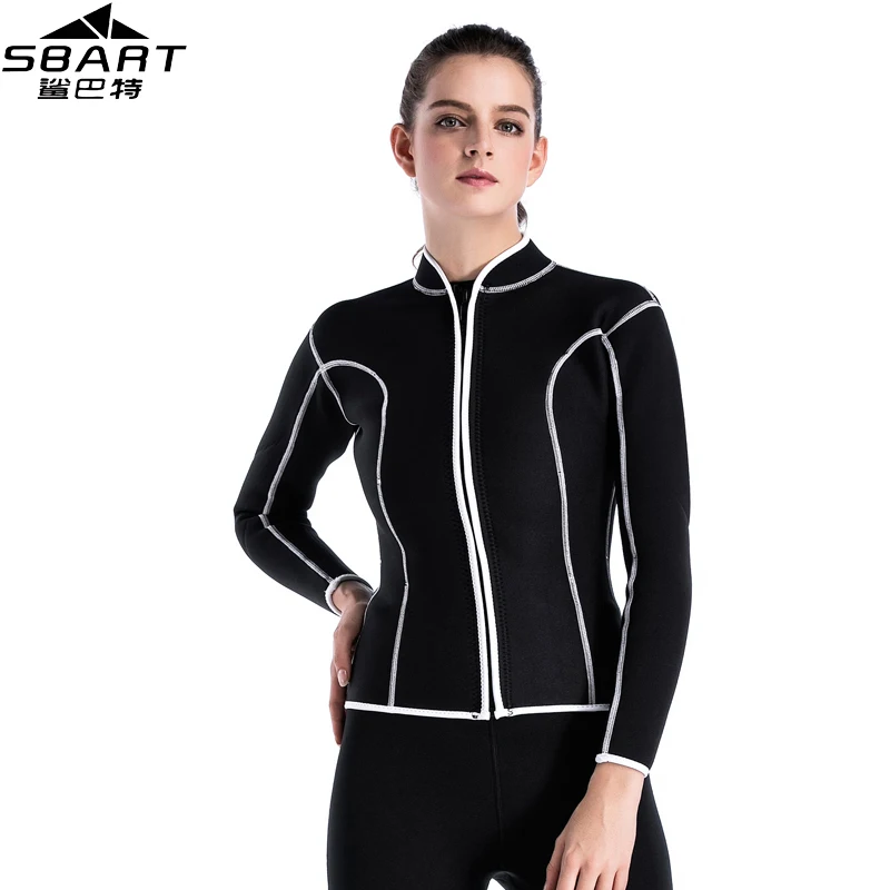 

SBART 2MM Neoprene Surf Wetsuit for Swimming Spearfishing Wetsuit Women Warm Diving Equipment Shirt Triathlon Wet suit Jacket I