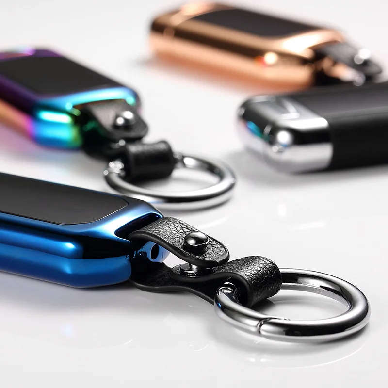 USB автомобильный ключ модель электрическая зажигалка для сигарет двойной дуги импульсный отпечаток пальца сенсорный экран перезаряжаемый прикуриватель Прямая поставка