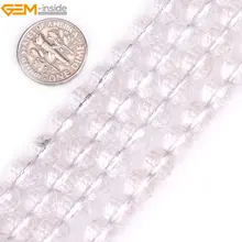 Драгоценный камень внутри мм 8 мм круглый натуральный AAA класс граненый прозрачный белый Рок Кварц бусины для изготовления ювелирных изделий бусины 1" DIY ювелирные изделия