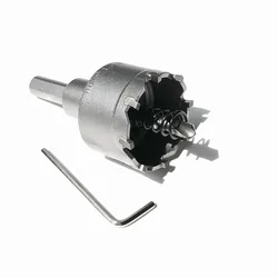 Broca de núcleo de sierra de agujero de acero TCT, diámetro de 37 63mm, para acero, hierro, aluminio, cobre, placa de metal, agujeros de perforación de apertura, 1 ud.
